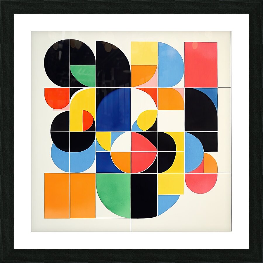 Chromatic Grid Interplay 5H2N9Z 60 Picture Frame print