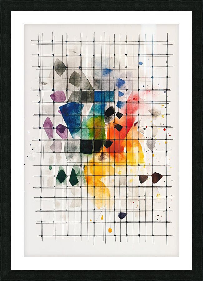 Chromatic Grid Interplay 5Z9N7H 48 Picture Frame print
