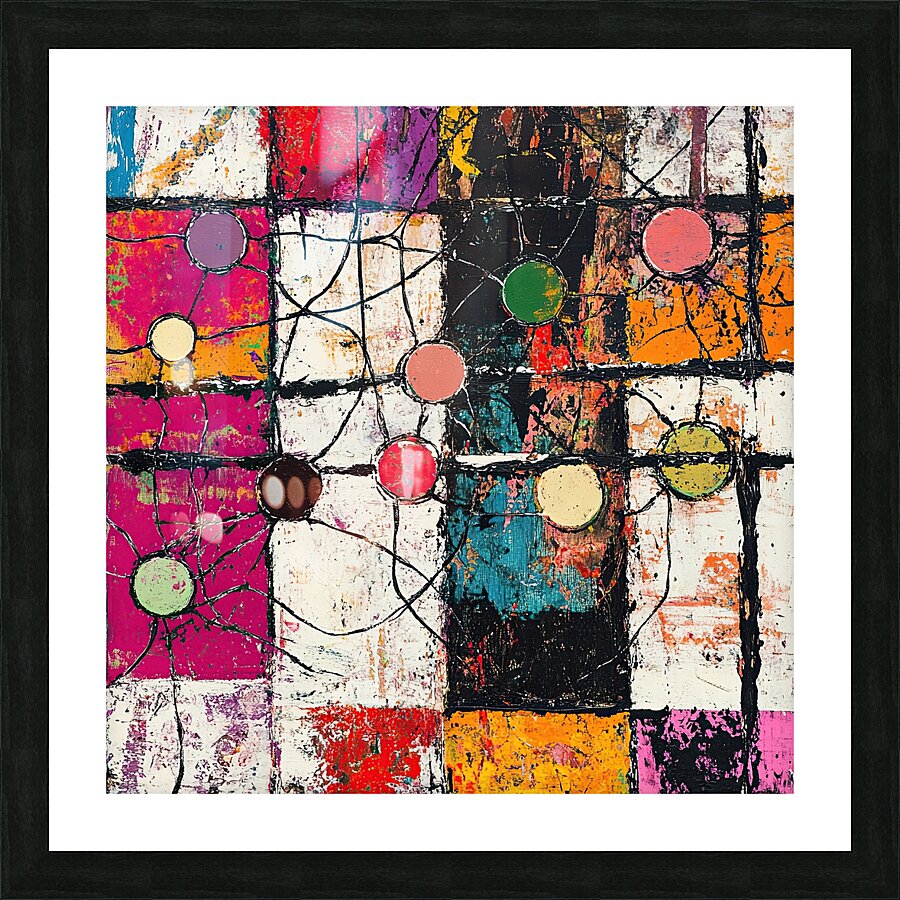 Chromatic Grid Interplay 92HJ8 55 Picture Frame print