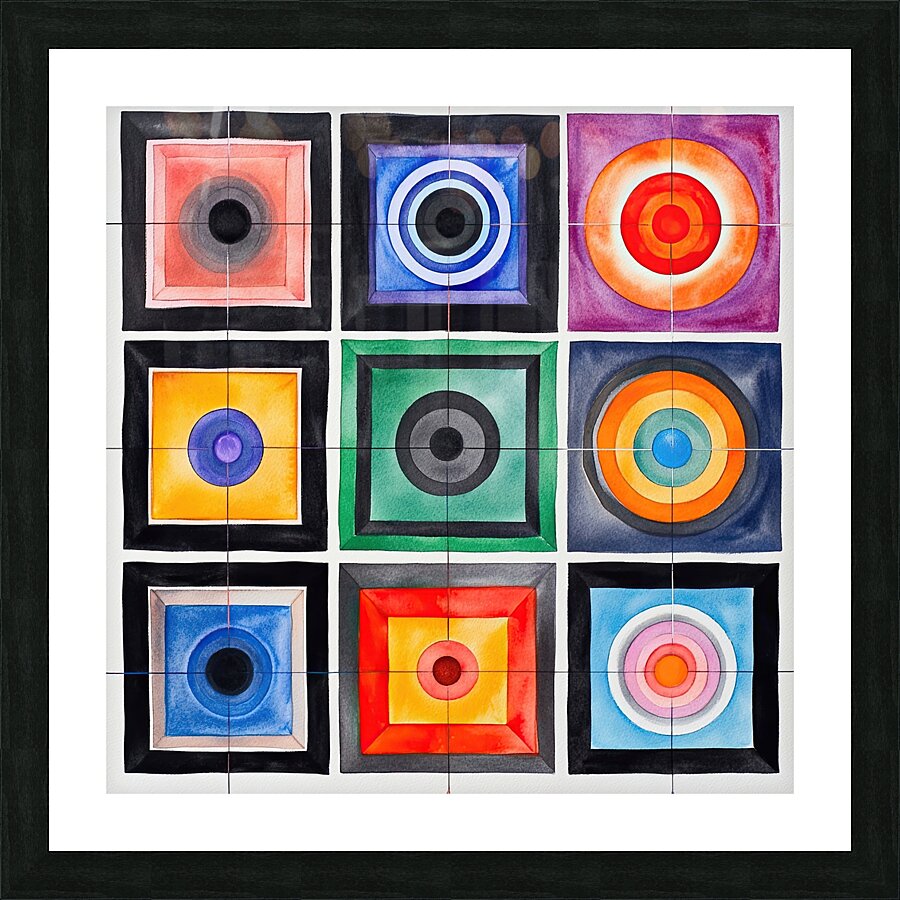 Chromatic Grid Study 29H3N8 52 Picture Frame print