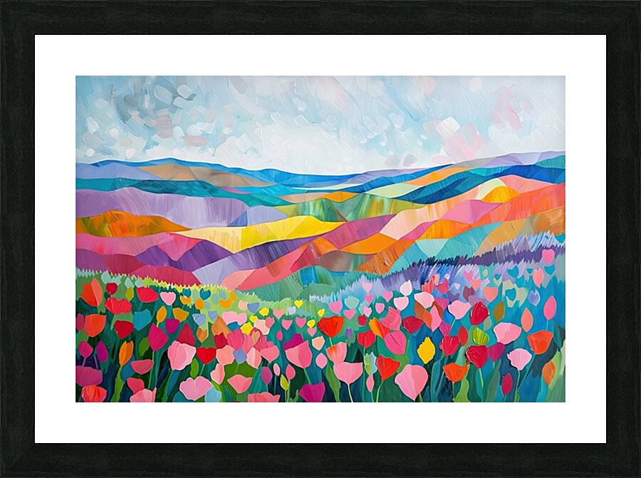 Chromatic Hills Bloom 78HNP2 55 Picture Frame print