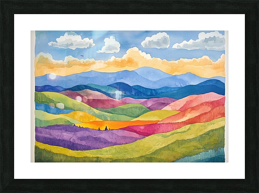 Chromatic Hills NZ893H 45 Picture Frame print