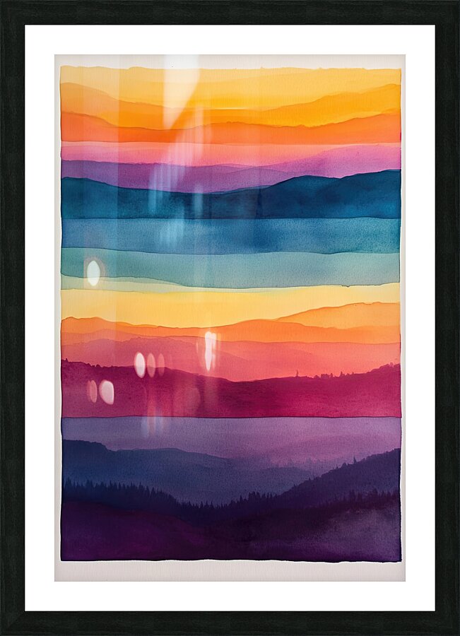 Chromatic Horizons H3C9N2 47 Picture Frame print