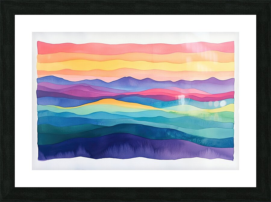 Chromatic Horizons H3N9P2 47 Picture Frame print