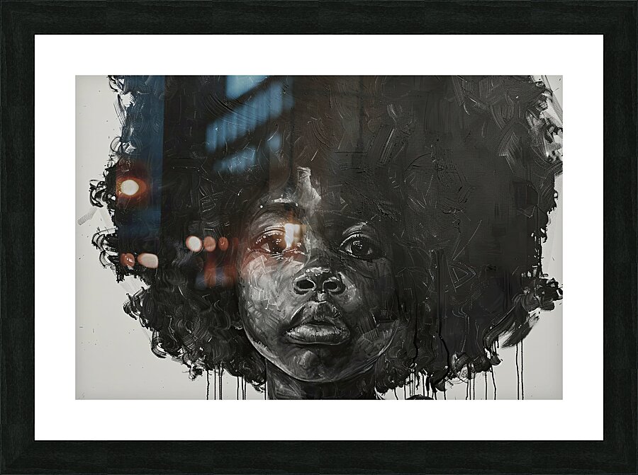Afro Radiance Portrait 2398N 65 Picture Frame print