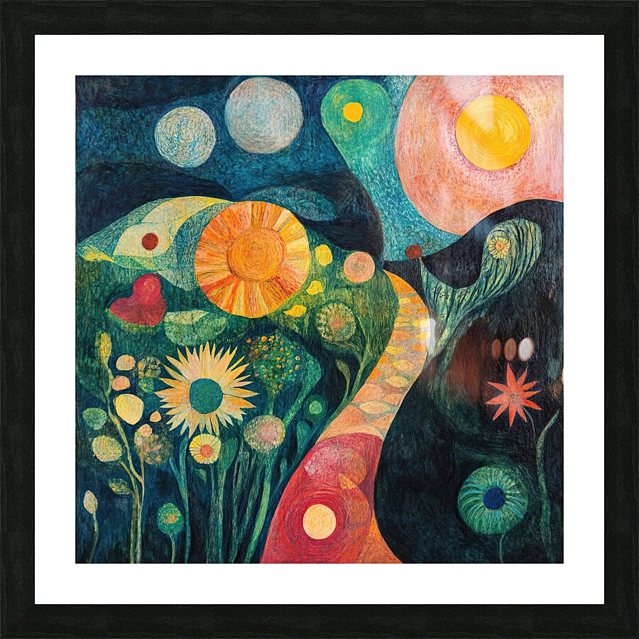 Celestial Bloom Path H9P4Z2 60 Picture Frame print