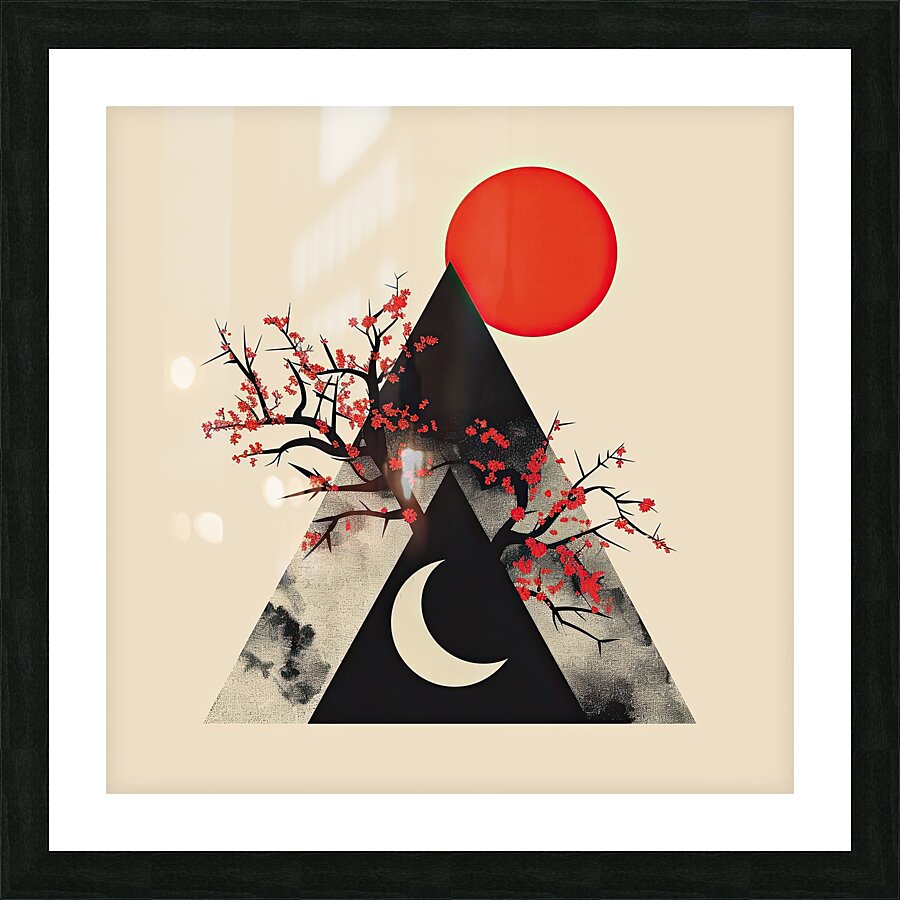 Celestial Bloom Triangle 7H3N2Z 55 Picture Frame print