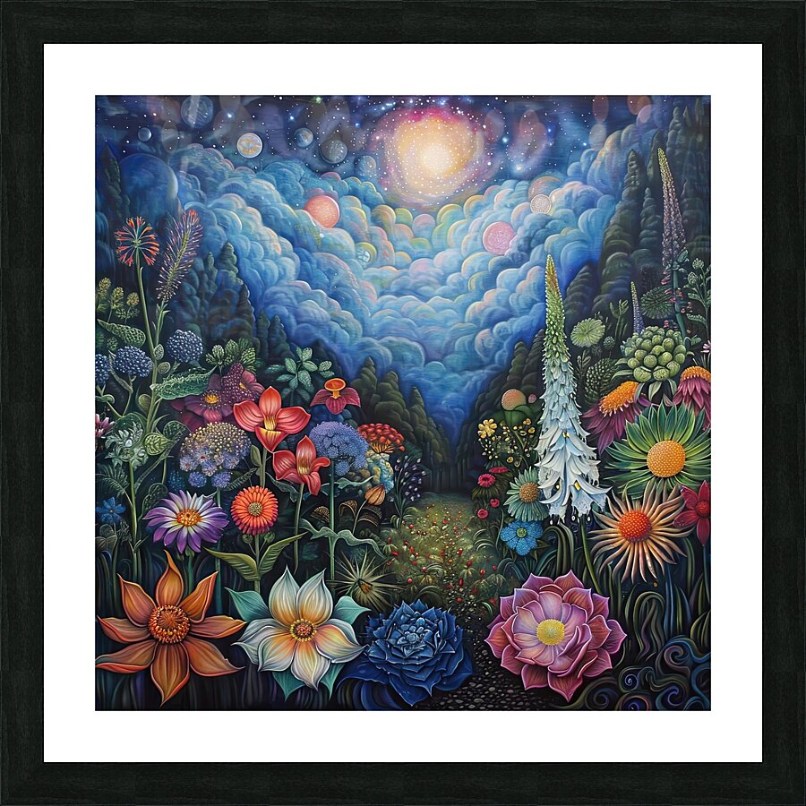 Celestial Bloom Path J9H4N2 60 Picture Frame print