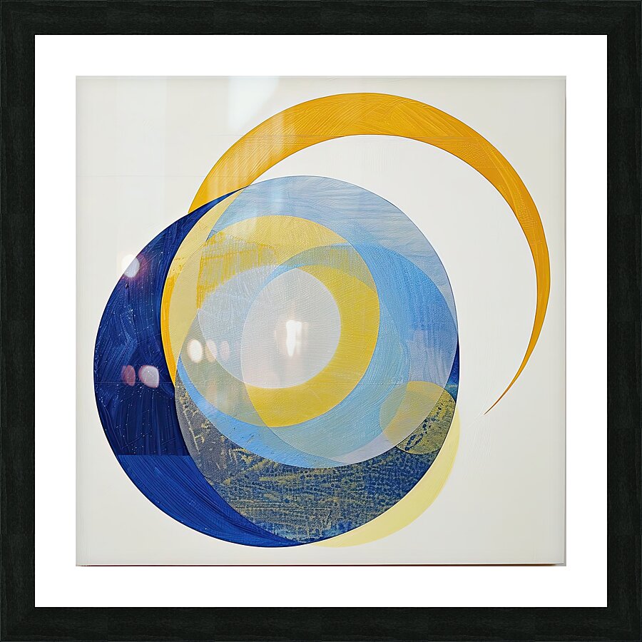 Celestial Circles 4F92B7 45 Picture Frame print