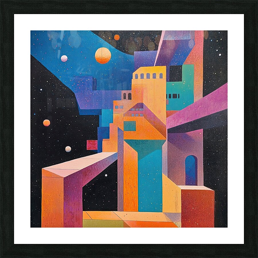 Celestial Cityscape K82H9N 55 Picture Frame print