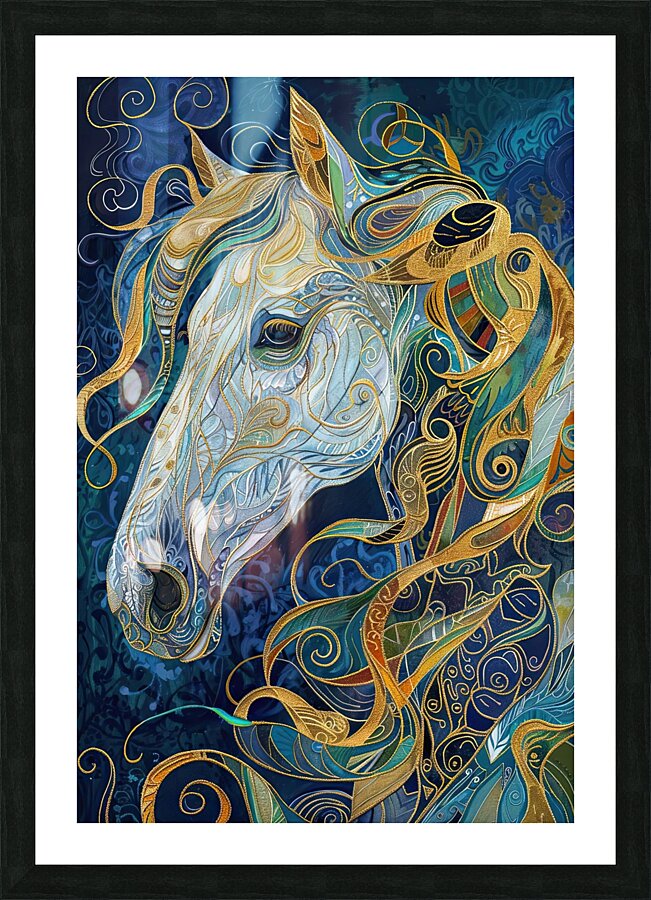 Celestial Equine Elegance A7H2N9 48 Picture Frame print