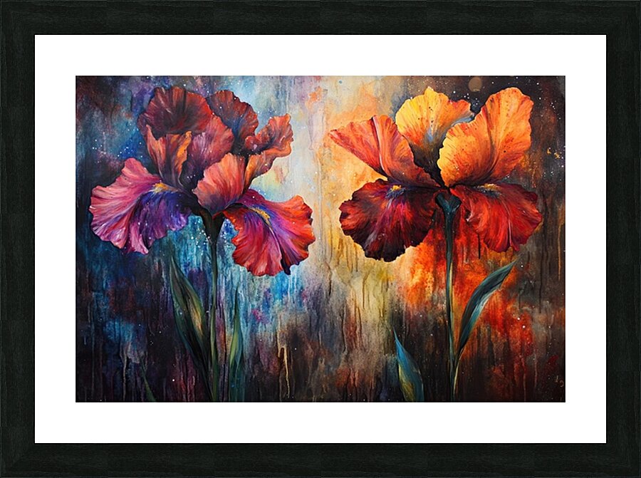 Celestial Iris Bloom Y39ZN 60 Picture Frame print