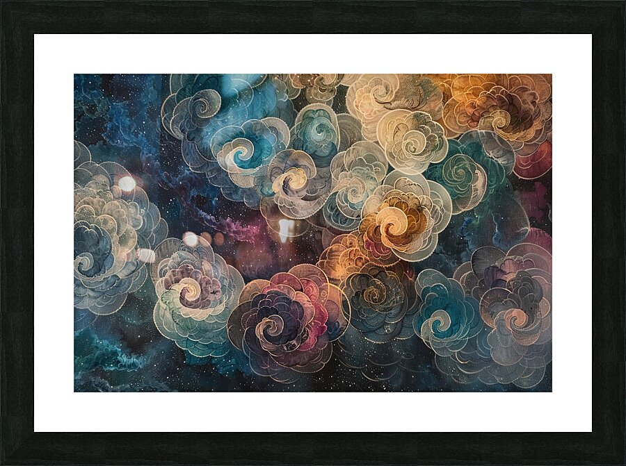 Celestial Roses Bloom 92HJ8 60 Picture Frame print
