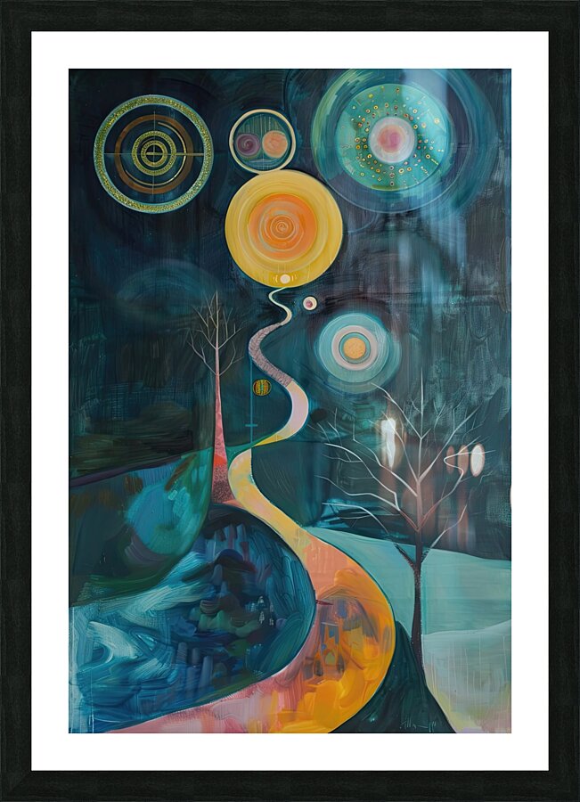 Celestial River Flows H3N9P2 55 Picture Frame print