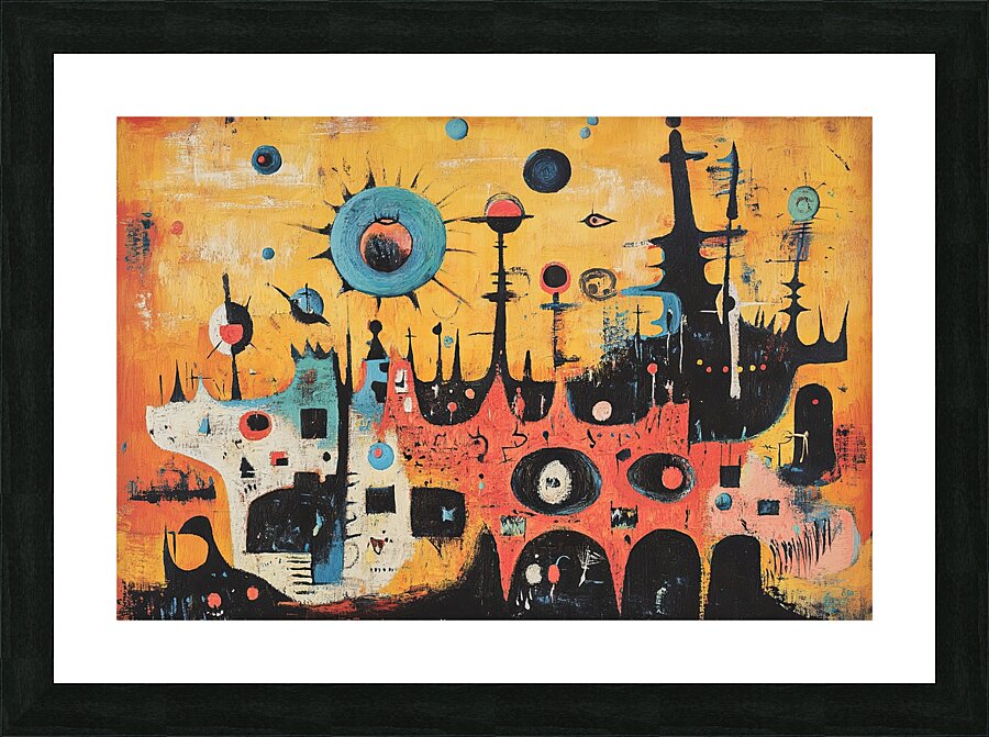 Celestial Dog City 7H3N2P 55 Picture Frame print