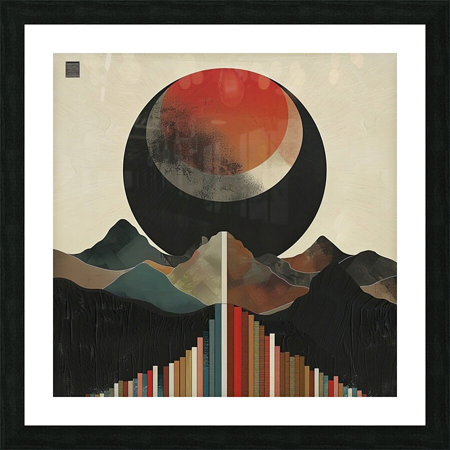 Celestial Echoes Across Peaks Y92H5N 57 Picture Frame print