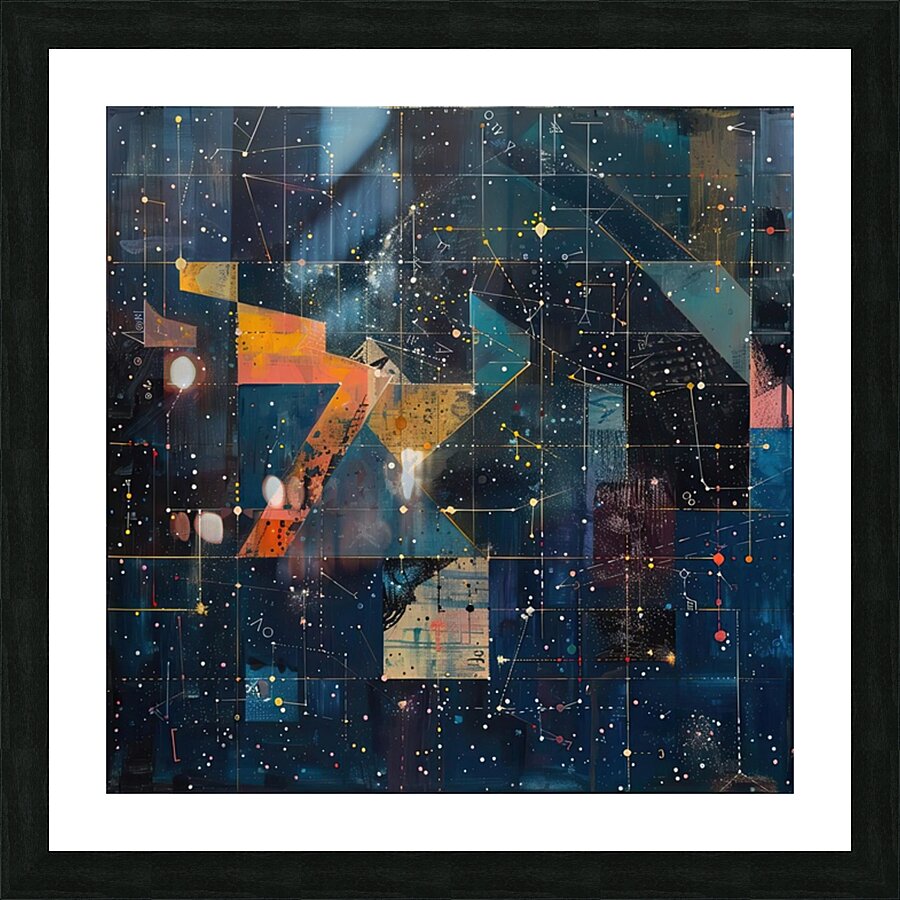 Celestial Grid 92HJ5N 55 Picture Frame print