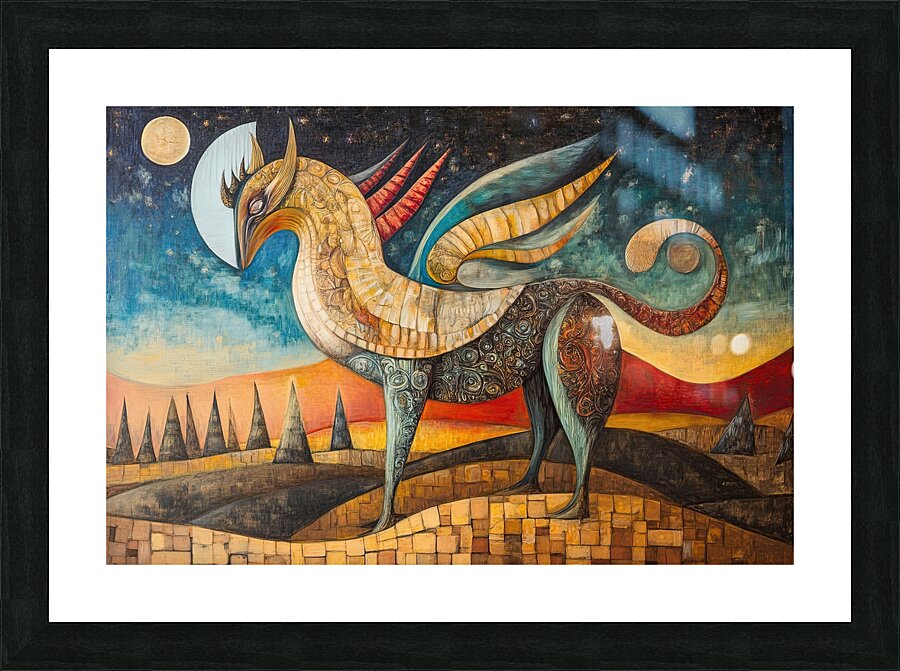 Celestial Griffin Ascends 92HJ8 60 Picture Frame print