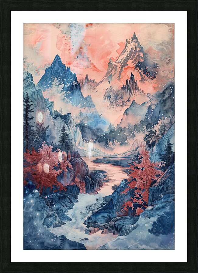 Celestial Mountains 8P27H9 45 Picture Frame print