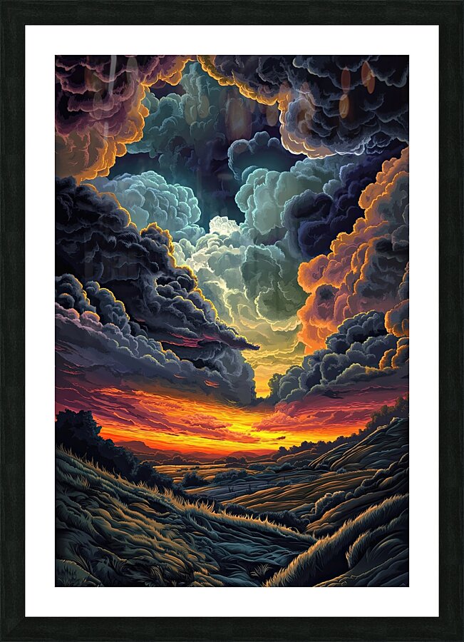 Celestial Sunset Embrace H92D3N 65 Picture Frame print