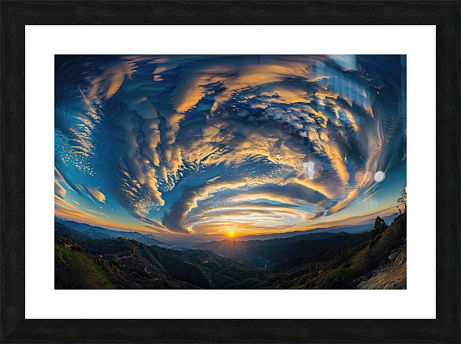 Celestial Vortex Sunset H2N9P4 68 Picture Frame print