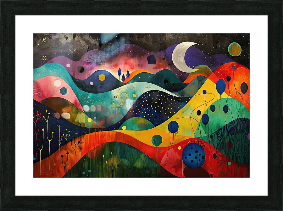 Celestial Waves Dance 792B4A 48 Picture Frame print