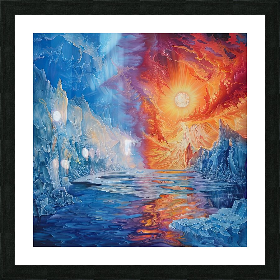 Chromatic Ice Scapes H2NJPZ 55 Picture Frame print