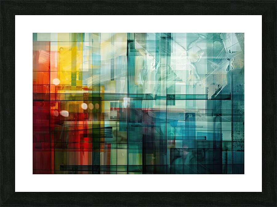 Chromatic Intersections 7P39N 51 Picture Frame print