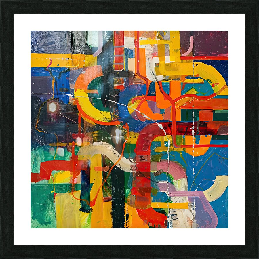 Chromatic Junction H92P3Z 58 Picture Frame print