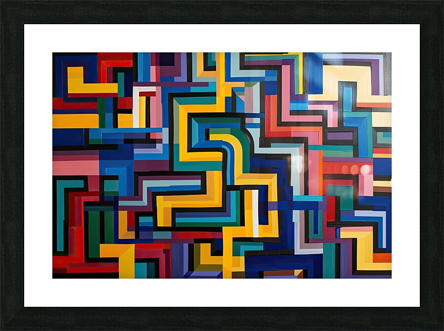 Chromatic Labyrinth H3N9B2 60 Picture Frame print