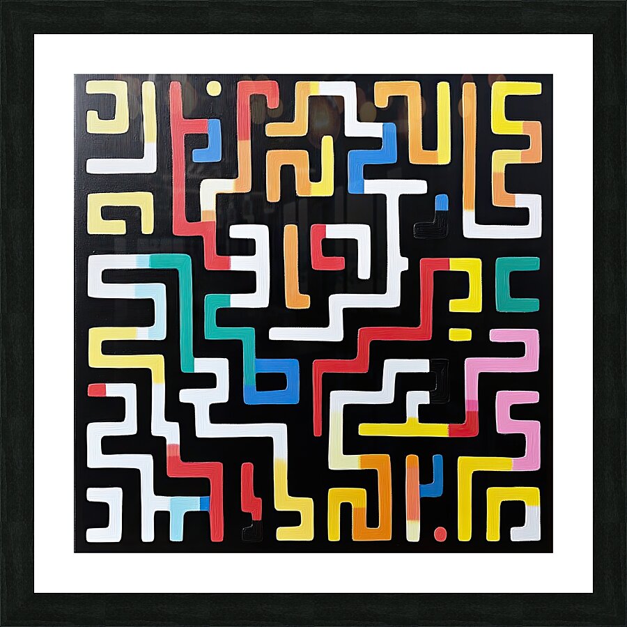 Chromatic Labyrinth 9H3N2P 64 Picture Frame print