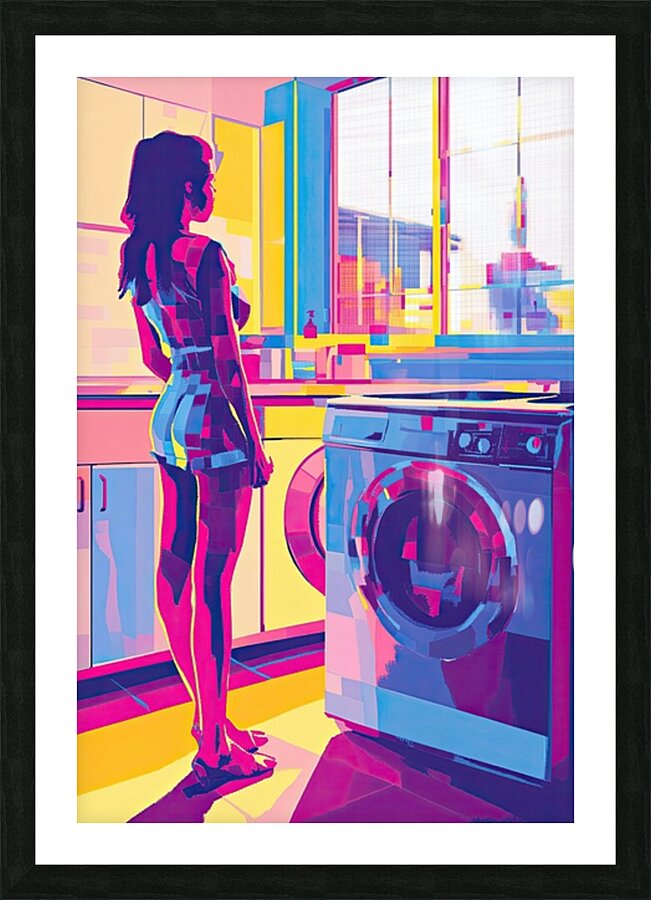 Chromatic Laundry Day H3N5B2 47 Picture Frame print