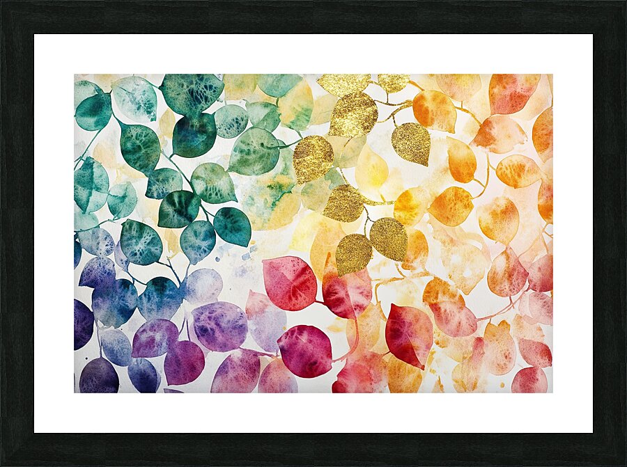 Chromatic Leaf Symphony 2P9H7N 58 Picture Frame print
