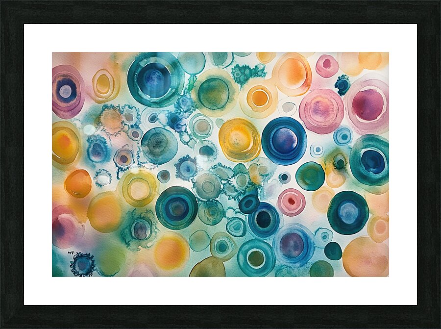 Chromatic Orbs Dance Y92H5N 45 Picture Frame print