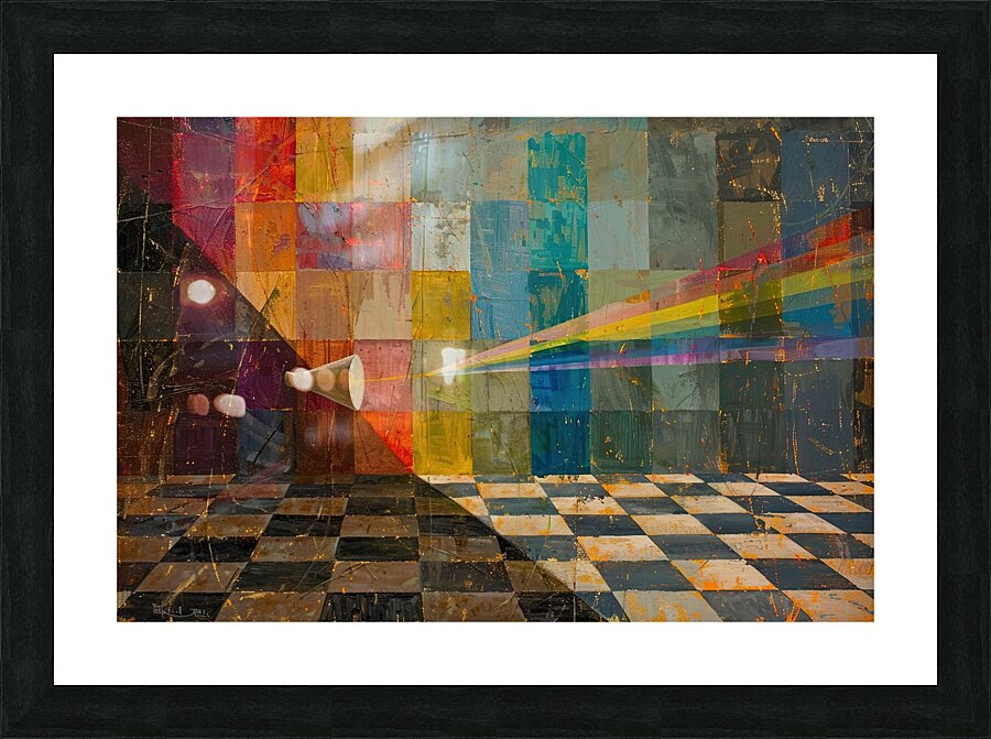 Chromatic Projection 7H3N2B 55 Picture Frame print