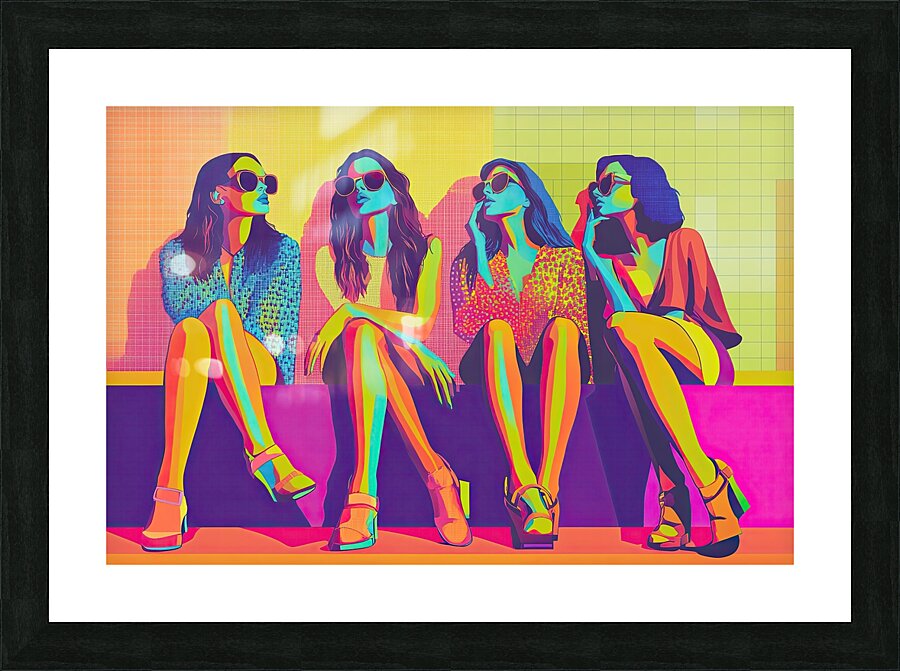 Chromatic Quartet 7H3N2P 55 Picture Frame print