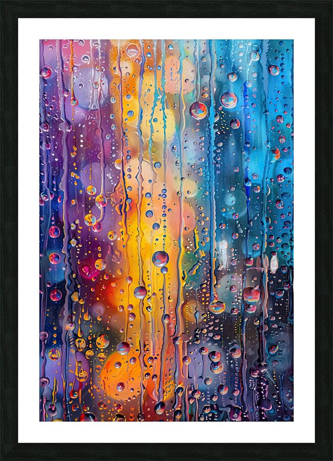 Chromatic Rain Cascade 92DH3P 55 Picture Frame print