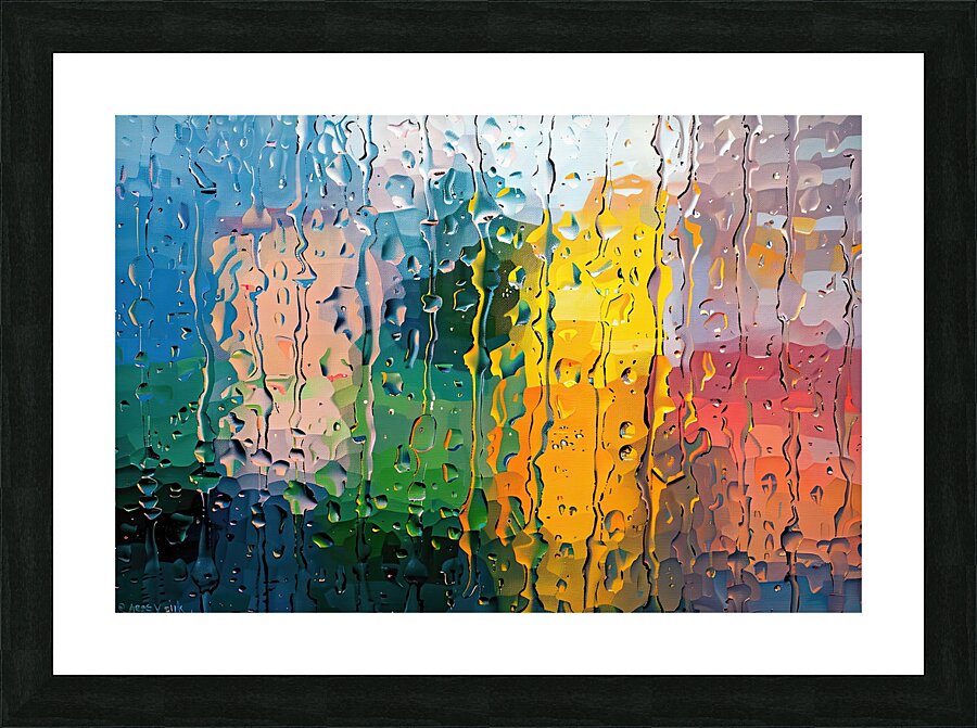 Chromatic Rain Streams 2H9NPZ 45 Picture Frame print