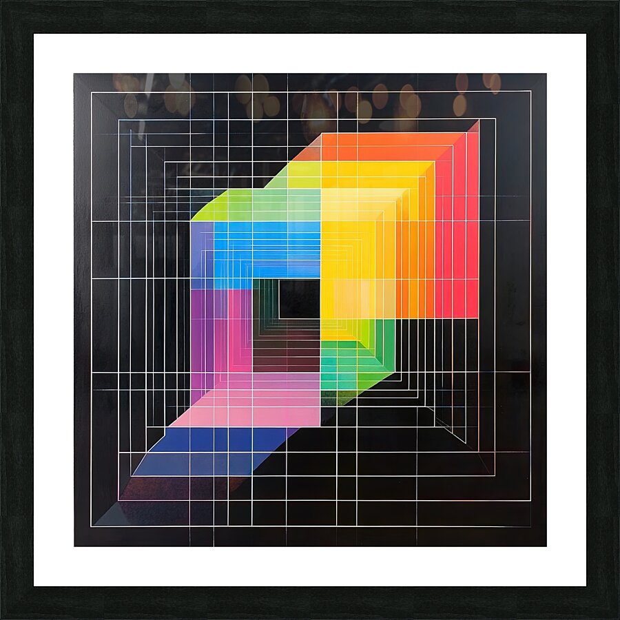 Chromatic Recursion 48H9N 57 Picture Frame print