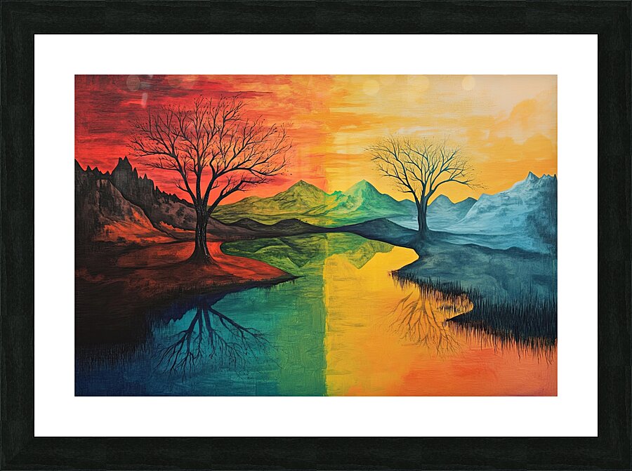 Chromatic Reflections J9H4N2 57 Picture Frame print