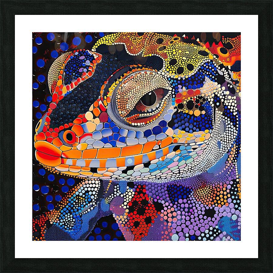 Chromatic Reptilian Gaze Y9K8N2 59 Picture Frame print