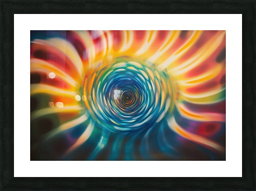 Chromatic Vortex H3N2P9 45 Picture Frame print