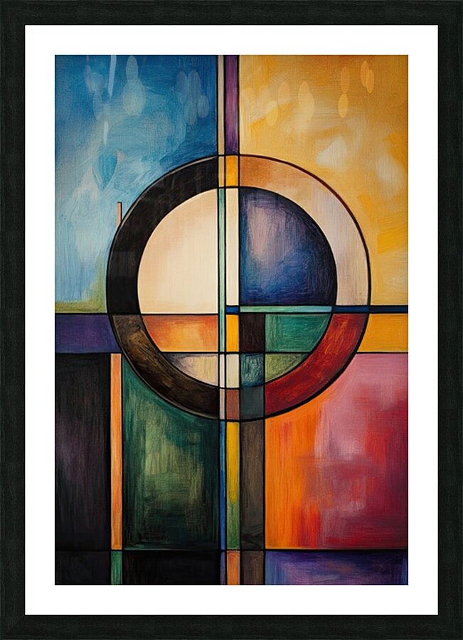 Circular Intersections 79H3N2 57 Picture Frame print