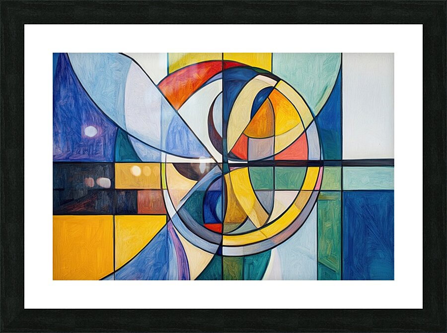 Circular Intersections 7P3H9N 48 Picture Frame print