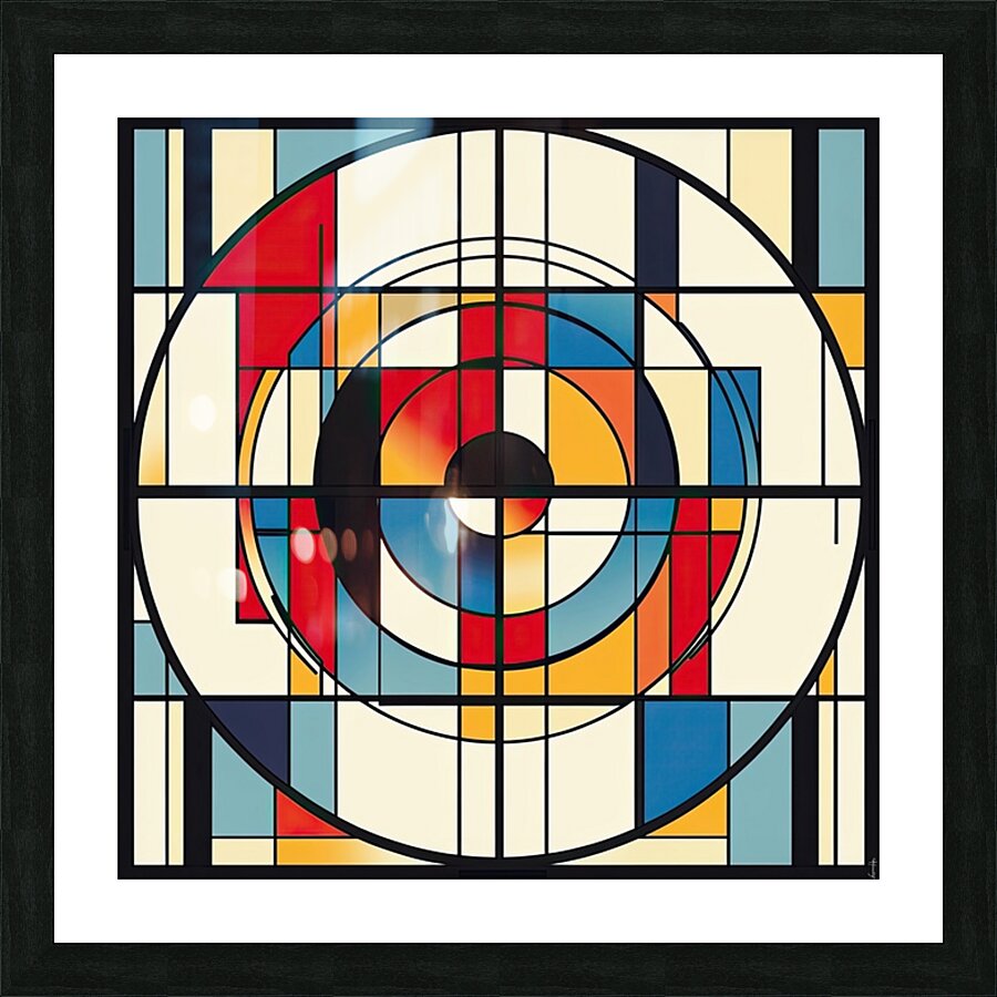 Circular Rhythm Intersect 792HK 62 Picture Frame print