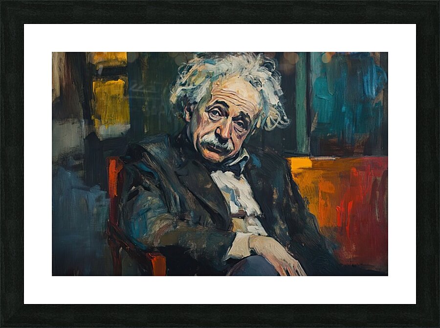 Contemplation Einstein N92H3J 52 Picture Frame print