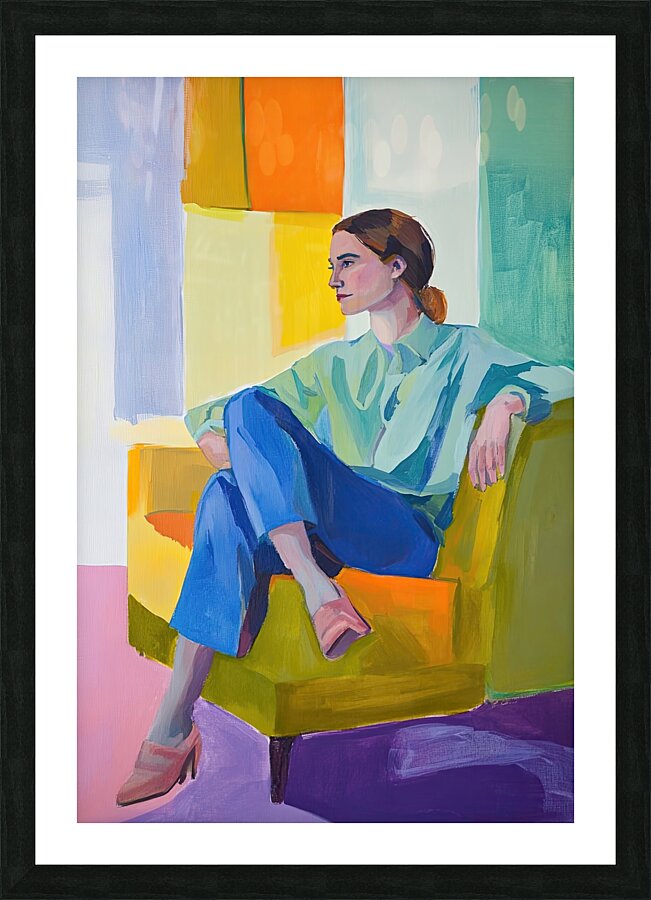 Contemplative Pose 29HBNP 49 Picture Frame print
