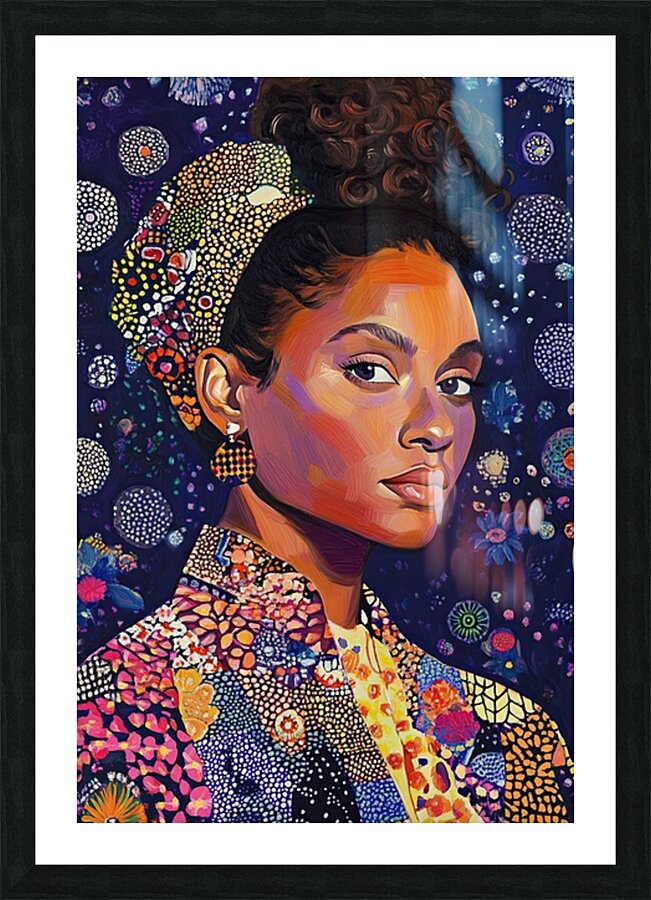 Cosmic Bloom Portrait H9N2P3 65 Picture Frame print