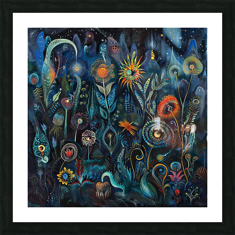 Cosmic Garden Bloom J9H2N3 60 Picture Frame print