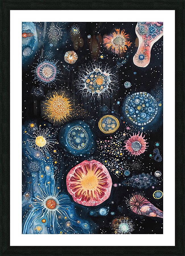 Cosmic Microcosm Dance 78HNP2 62 Picture Frame print